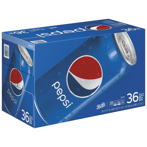 Pepsi Cola Soda, 12 oz Cans, 36 Pack