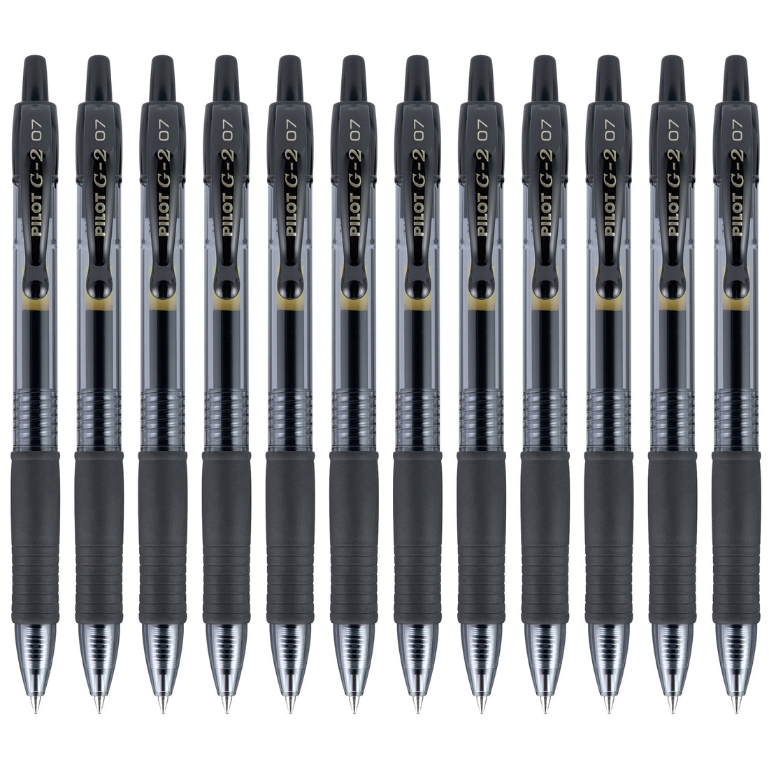 Pilot G2 Retractable Gel Pens, Fine Point, Black, 12-Pack