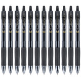 Pilot G2 Retractable Gel Pens, Fine Point, Black, 12-Pack