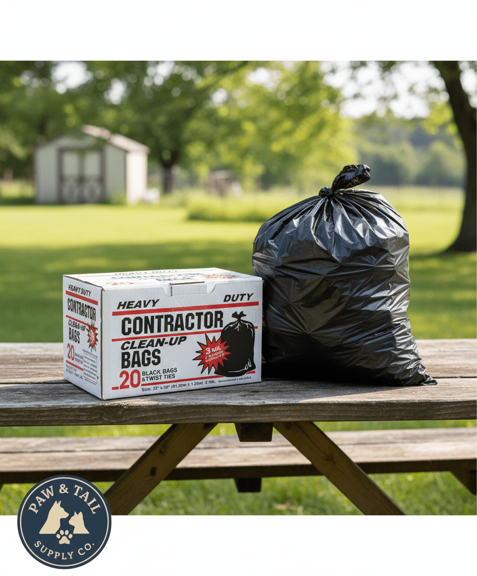 Primrose Plastics Contractor Trash Bags 42Gal Heavy Duty 3 Mil Black 20PACK