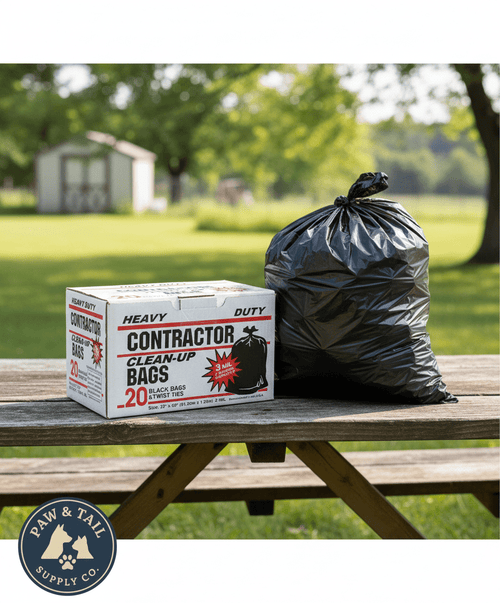 Primrose Plastics Contractor Trash Bags 42Gal Heavy Duty 3 Mil Black 20PACK