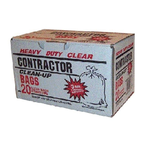 Primrose Plastics Contractor Trash Bags 42Gal Heavy Duty 3 Mil Black 20PACK