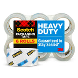 Scotch Heavy Duty Shipping Packaging Tape, 1.88 in x 54.6 yd, 6 Rolls