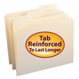 Smead Reinforced Tab Manila File Folders, 1/3-Cut, Letter, 100-Box