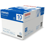 Staples Select Copy Paper, 8.5" x 11", 20 lb, 94 Bright, White, 10-Ream Case (5,000 Sheets)
