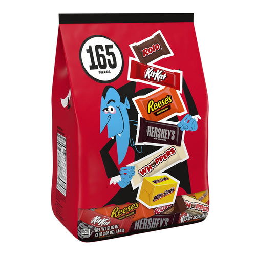 Hershey Assorted Halloween Candy Bulk Variety Bag, 165 Pieces