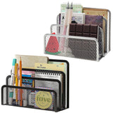 Metal Mesh Letter & File Holder / Mail Sorter, 2-Pack, Black