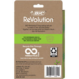 BIC ReVolution Round Stic Ballpoint Pens, Medium Point, Black