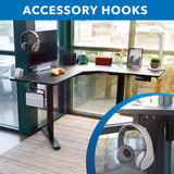 Mount-It! Eclectic Height Adjustable Corner Sit-Stand Desk, Ergonomic, New Design