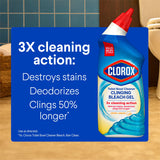 Clorox Toilet Bowl Cleaner Clinging Bleach Gel, Crisp Lemon, 24 fl oz - view 3