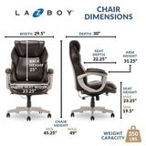 La-Z-Boy Westley Big & Tall Executive Office Chair, Active Lumbar Support, Brown