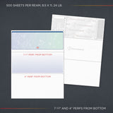 DocuGard Blue/Green Prismatic Top Check, 8.5" x 11", 24 lb, 500 Sheets