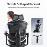 Sihoo Doro-C300 Ergonomic Chair, 3D Armrests  Swivel Chair, Adaptive Lumbar Support Office Chair, Ergonomic Desk Chairs for Adults, Comfort Home Office Chair, Black (Set of 1))