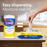 Clorox Disinfecting Cleaning Wipes Flex Pack, Bleach Free, Crisp Lemon, 75 Count