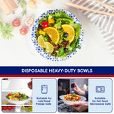 JOLLY CHEF Disposable Paper Bowls, Strong, Soak-Proof, Microwave Safe, 20 oz, Patterned, 150 Count