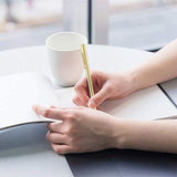 Gold Slim Metallic Ballpoint Pens, Black Ink, 1mm Medium Point (12-Pack) - view 4