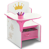 Delta Children Princess Crown Kids Task Chair and Desk with Storage Bin (GREENGUARD Gold)