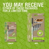 BIC ReVolution Round Stic Ballpoint Pens, Medium Point, Black - view 2