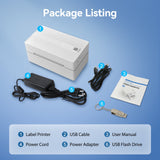 4x6 Thermal Shipping Label Printer, Bluetooth and USB, for Windows, iOS, and Android
