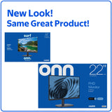 onn 22" FHD (1920 x 1080p) 100hz Office Monitor with 6 ft HDMI Cable, Black
