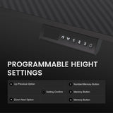 GTRACING Adjustable Height RGB Electric Sit or Stand Computer Desk with LED Lights, Black