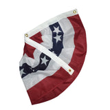 4 Pack American Flag Patriotic Bunting, 1.5x3 Ft USA Pleated Fan Flag, Red White and Blue Half Fan Banner with Brass Grommets for Outside Garden 4th of July Independence Day Memorial Day Decorations