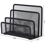Metal Mesh Letter & File Holder / Mail Sorter, 2-Pack, Black - view 3