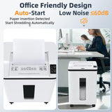 QUIETLEMON 200-Sheet Auto-Feed Micro-Cut Paper Shredder, P-5 High Security, 5.8-Gal Bin, Anti-Jam