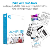 HP Printer Paper - Copy and Print, 20 lb., 8.5" x 11", 2,400 Sheets, 6 Pack, White