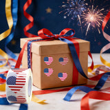 JHyouerji 500Pcs USA Flag Stickers Red White Blue Star Stickers Self Adhesive for 4th Of July Independence Day Memorial Day Home Office Car Party Decor