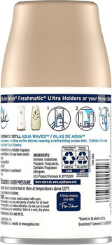 Glade Automatic Spray Refill - Aqua Waves, 3 Refills (6.2 oz Each)