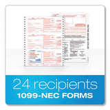 TOPS 1099-NEC 4-Part Continuous Tax Forms, 8.5 x 11 in, 24 Forms/Pack (Bundle of 5)