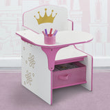 Delta Children Princess Crown Kids Task Chair and Desk with Storage Bin (GREENGUARD Gold)