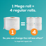 Angel Soft 2-Ply Toilet Paper, Fresh Linen Scented Tube, 12 Mega Rolls, 320 Sheets per Roll - view 3